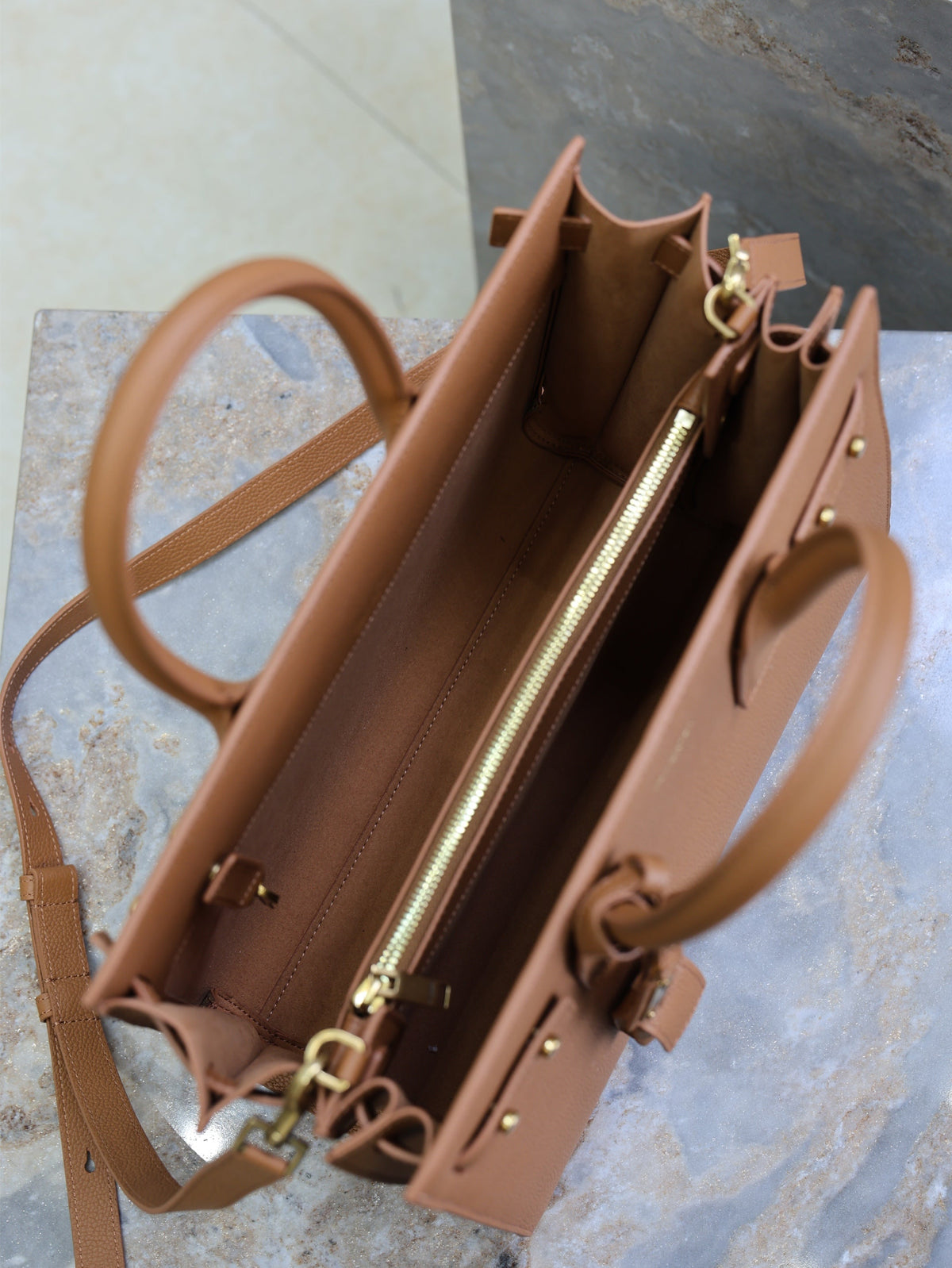 YSL Sac De Jour Nano 32cm Brown Grain Cowhide GHW