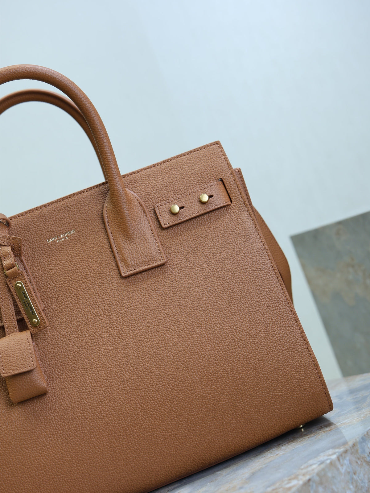 YSL Sac De Jour Nano 32cm Brown Grain Cowhide GHW