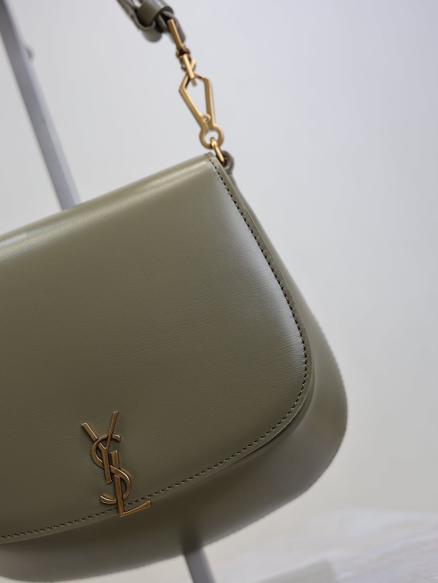 Prada Mini Voltaire 21cm Olive Green Calfskin GHW