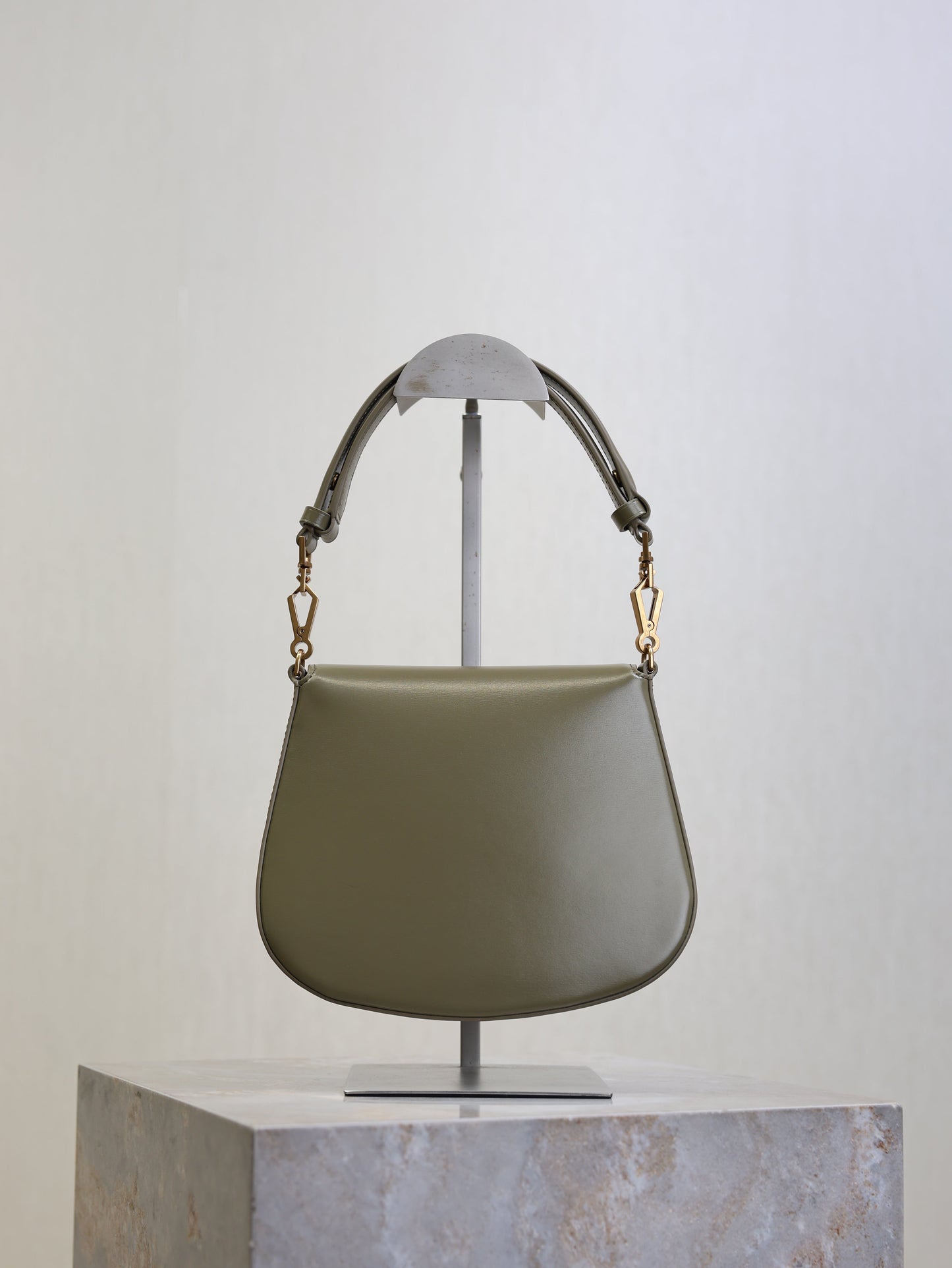 Prada Mini Voltaire 21cm Olive Green Calfskin GHW