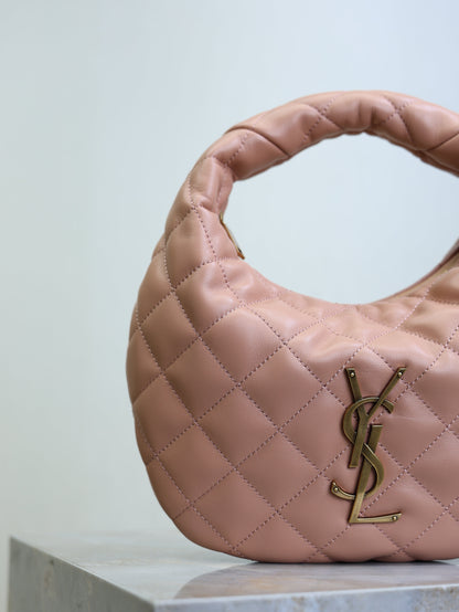 YSL Icarino Bag 17cm Light Pink Sheepskin