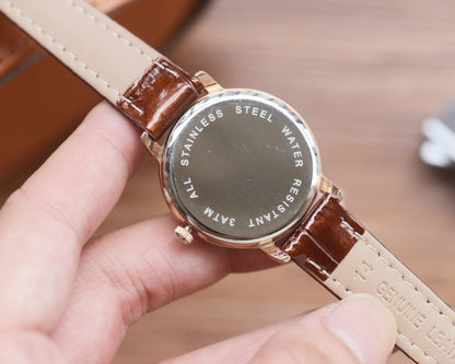 Omega De Ville Prestige 34mm Watch Leather Strap