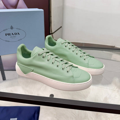 Prada 26s Court Sneakers Mint Green Leather 838032