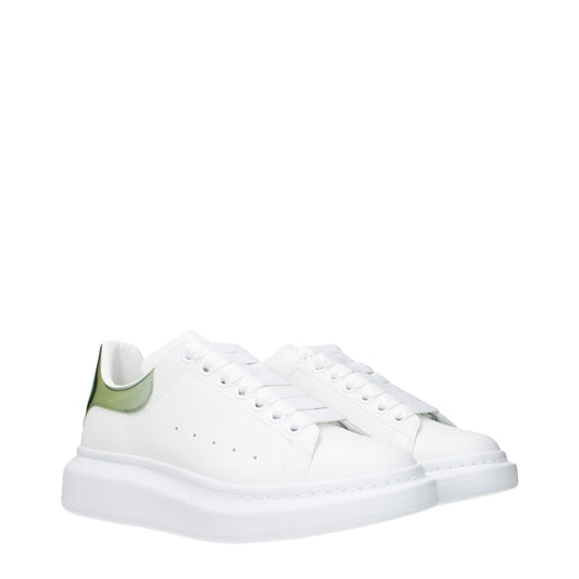Alexander McQueen Sneakers Men Leather White/Green