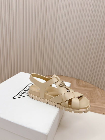 Pra Interwoven Straps Sandals 30 Beige