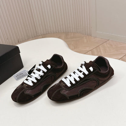 Prada 26ss German Training Brown Suede Re Nylon 644205