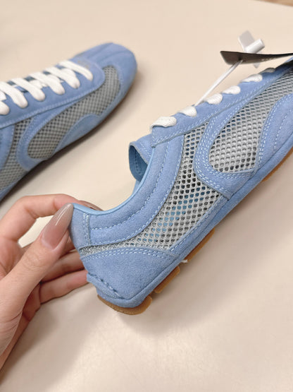 Prada 26ss German Training Light Blue Suede Mesh 644216