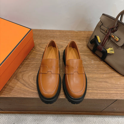 HM 26ss Loafers Brown Calfskin 638433
