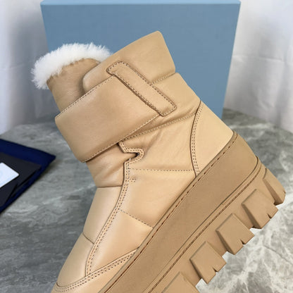 PRA 25s Boots Beige With Fur Soft Cowhide 454749
