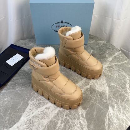 PRA 25s Boots Beige With Fur Soft Cowhide 454749