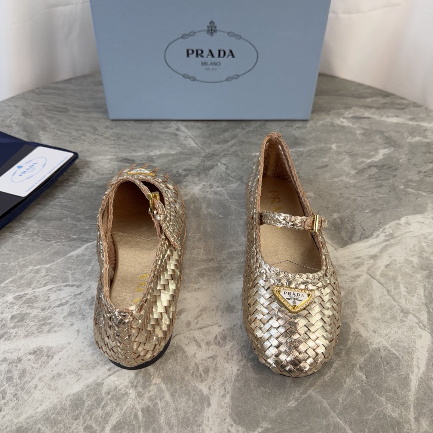Pra 26s Ballerinas Gold Leather 635151