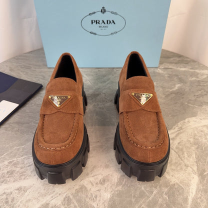 Pra 26s Loafer Tan Brown Suede Leather 635163