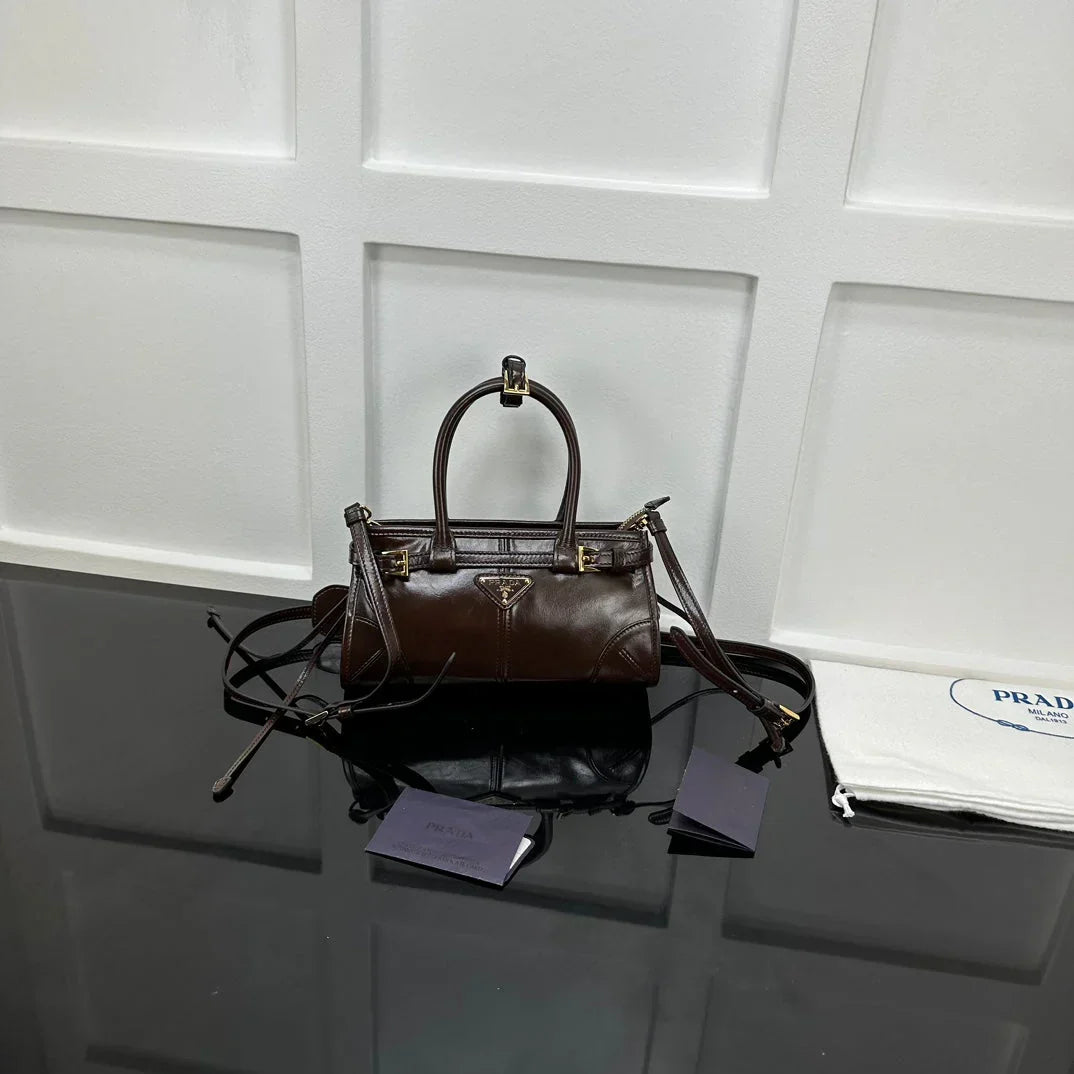 Prada 2026 Bonnie Mini Handbag 24cm Patent Leather