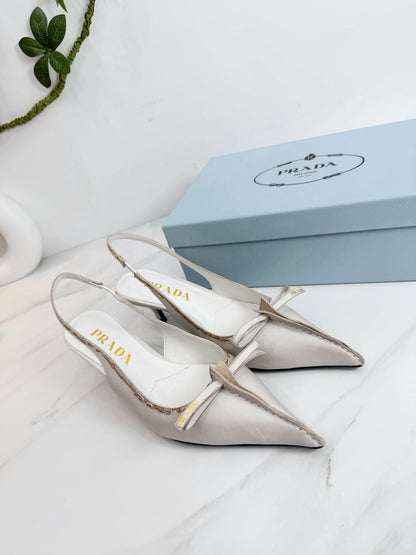PRA 26SS Slingback 55 Ivory Beige Cowhide 592403