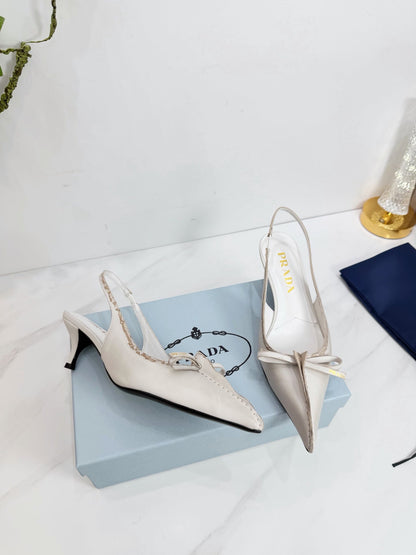 PRA 26SS Slingback 55 Ivory Beige Cowhide 592403