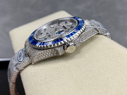 Rolex Submariner Date Blue Full Diamond
