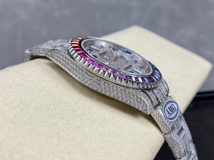 Rolex Submariner Date Rainbow Full Diamond