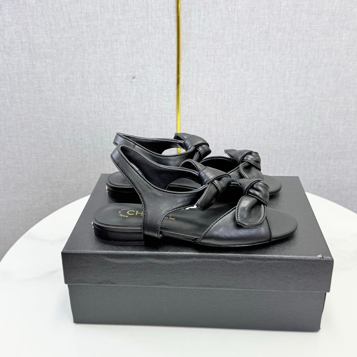 Chanel 2026 Slingback Sandals Bow Sheepskin  801644