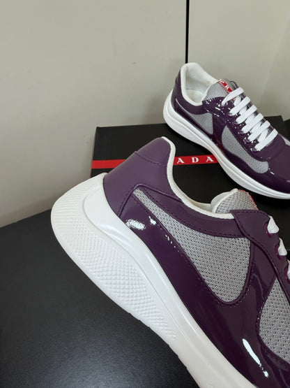 Prada America's Cup Sneaker Purple Patent Leather Mesh 618926