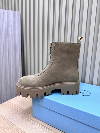 PRA Martin boots taupe beige sheepskin 443646