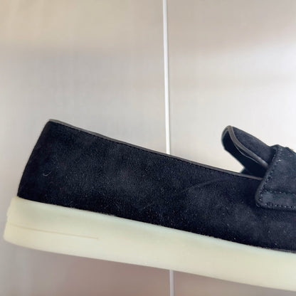 Pra Black Suede Leather Loafers 25mm Rubber Sole