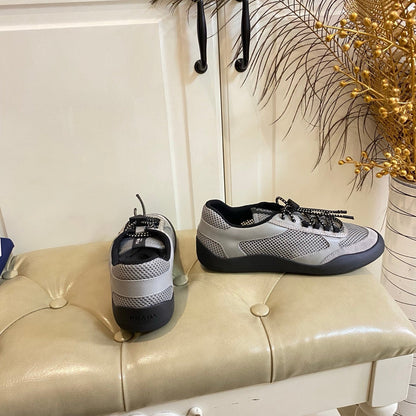 Prada Speedrock Sneaker Grey Suede Mesh 687799