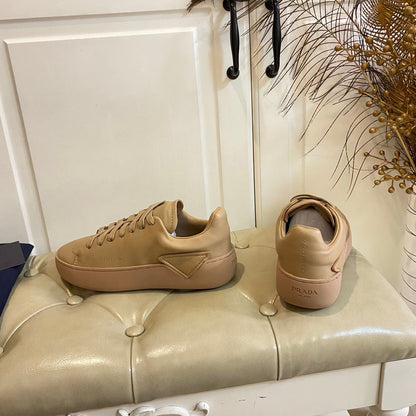 Prada 26s Court Sneakers Full Beige Leather 866068