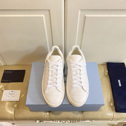 Prada 26s Court Sneakers Full White Leather 866069