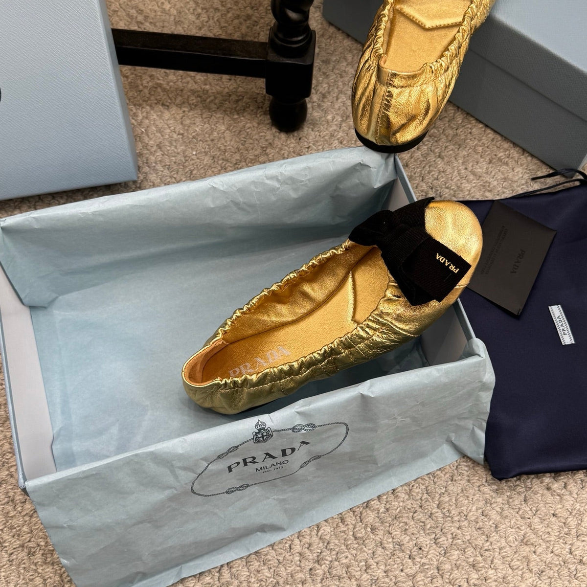 Pra 26s Ballet Flat Gold Sheepskin 635249