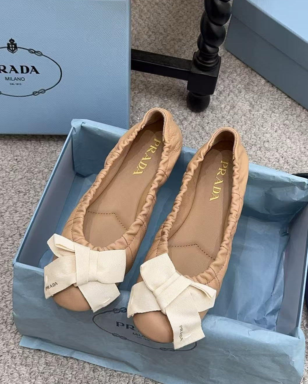 Pra 26s Ballet Flat Beige Sheepskin 635251
