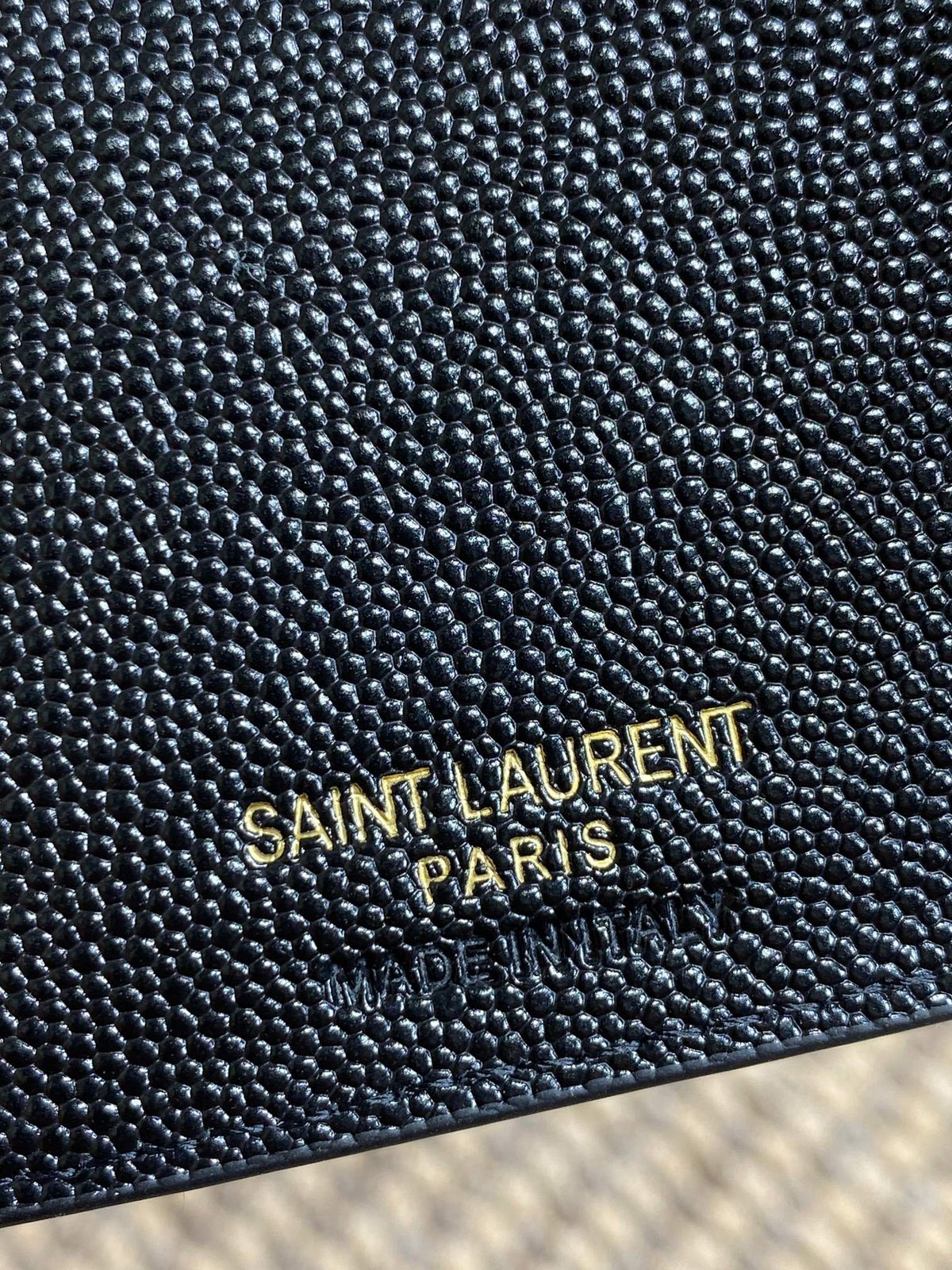YSL Monogram Wallet Wallet 13cm Black Caviar Cowhide GHW