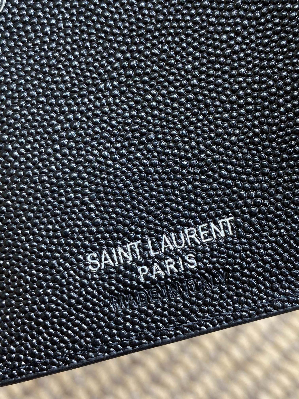 YSL Monogram Wallet Wallet 13cm Full Black Caviar Cowhide
