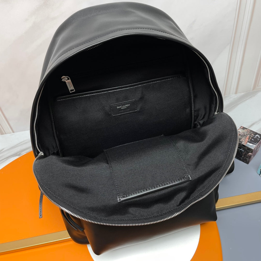 YSL City Backpack 38 Black in Cowhide 285763