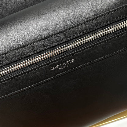 YSL City Backpack 38 Black in Cowhide 285763