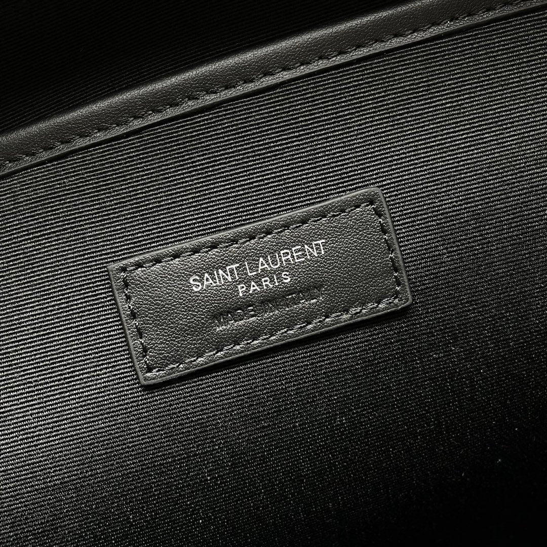 YSL City Backpack 38 Black in Crocodile-patterned Cowhide 285765