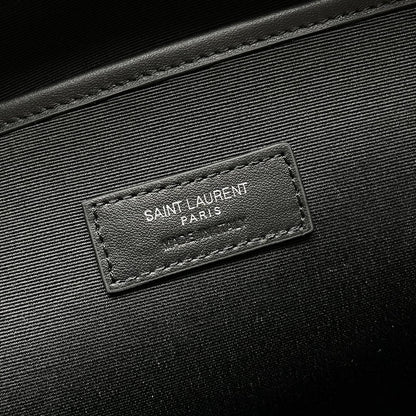 YSL City Backpack 38 Black in Crocodile-patterned Cowhide 285765
