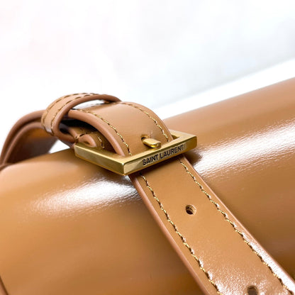 YSL Solferino Mini Satchel Bag Tan Brown Calfskin 285612