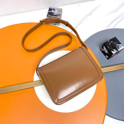 YSL Solferino Mini Satchel Bag Tan Brown Calfskin 285612