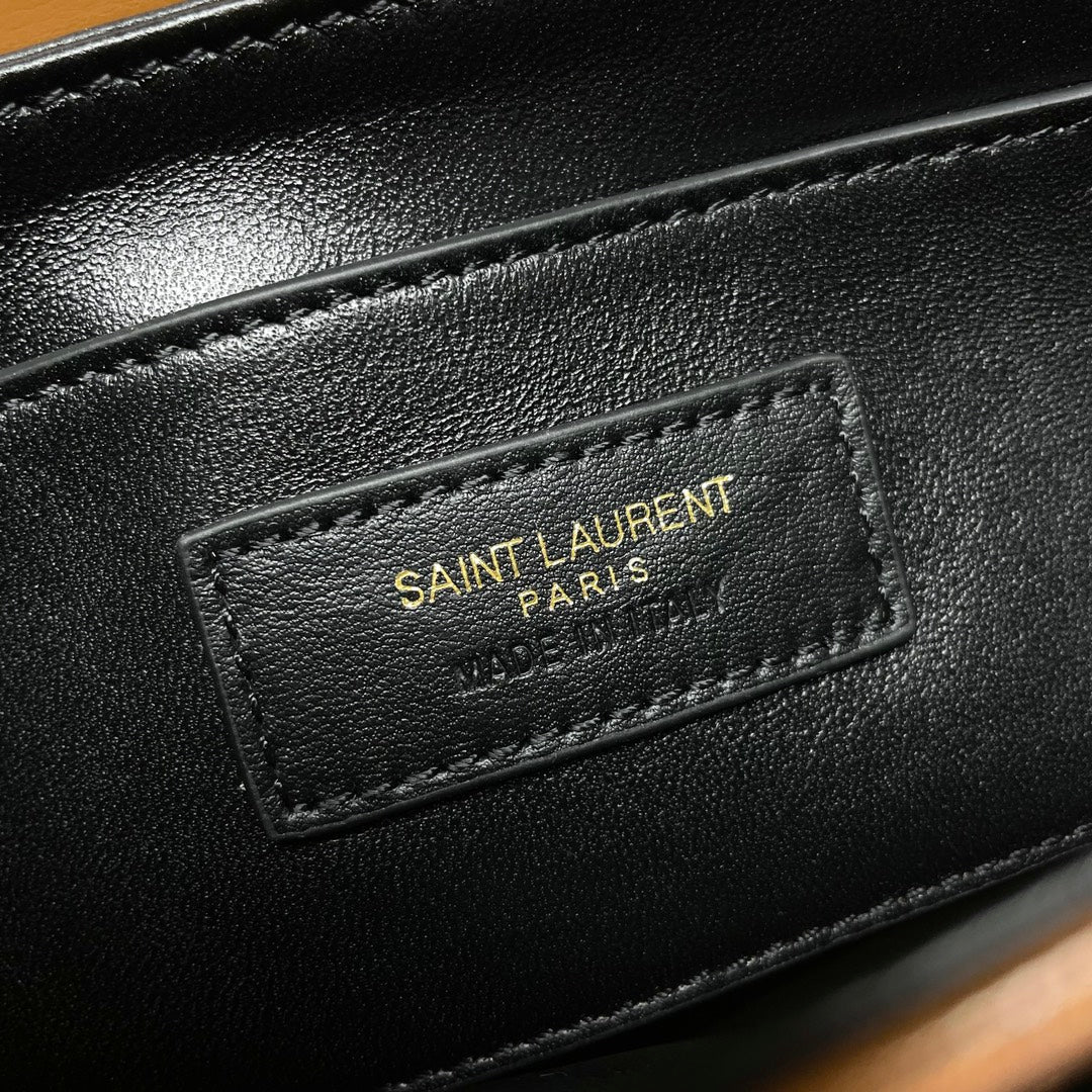 YSL Solferino Mini Satchel Bag Tan Brown Calfskin 285612