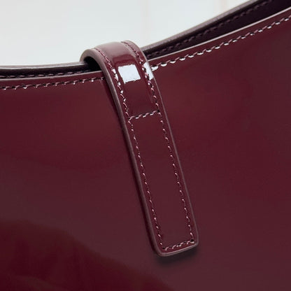 YSL 5 𝐀̀ 7 Bag 24cm Burgundy Patent Leather 285567
