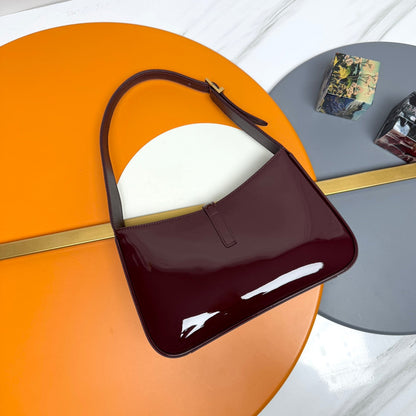 YSL 5 𝐀̀ 7 Bag 24cm Burgundy Patent Leather 285567