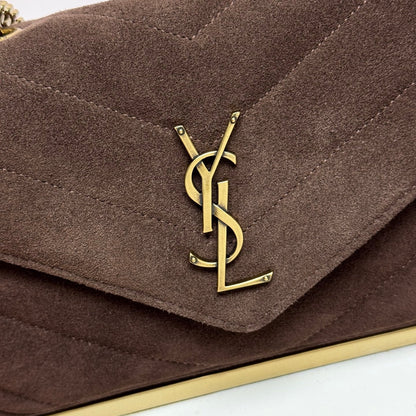 YSL Loulou Bag 29cm Coffee Suede 285667