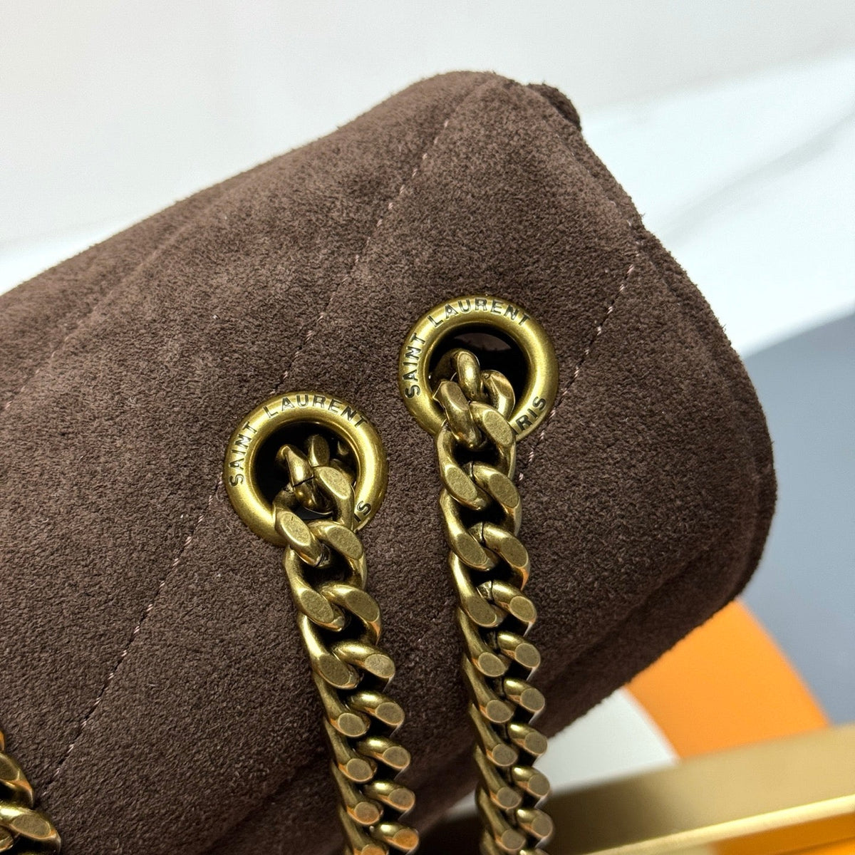 YSL Loulou Bag 29cm Coffee Suede 285667