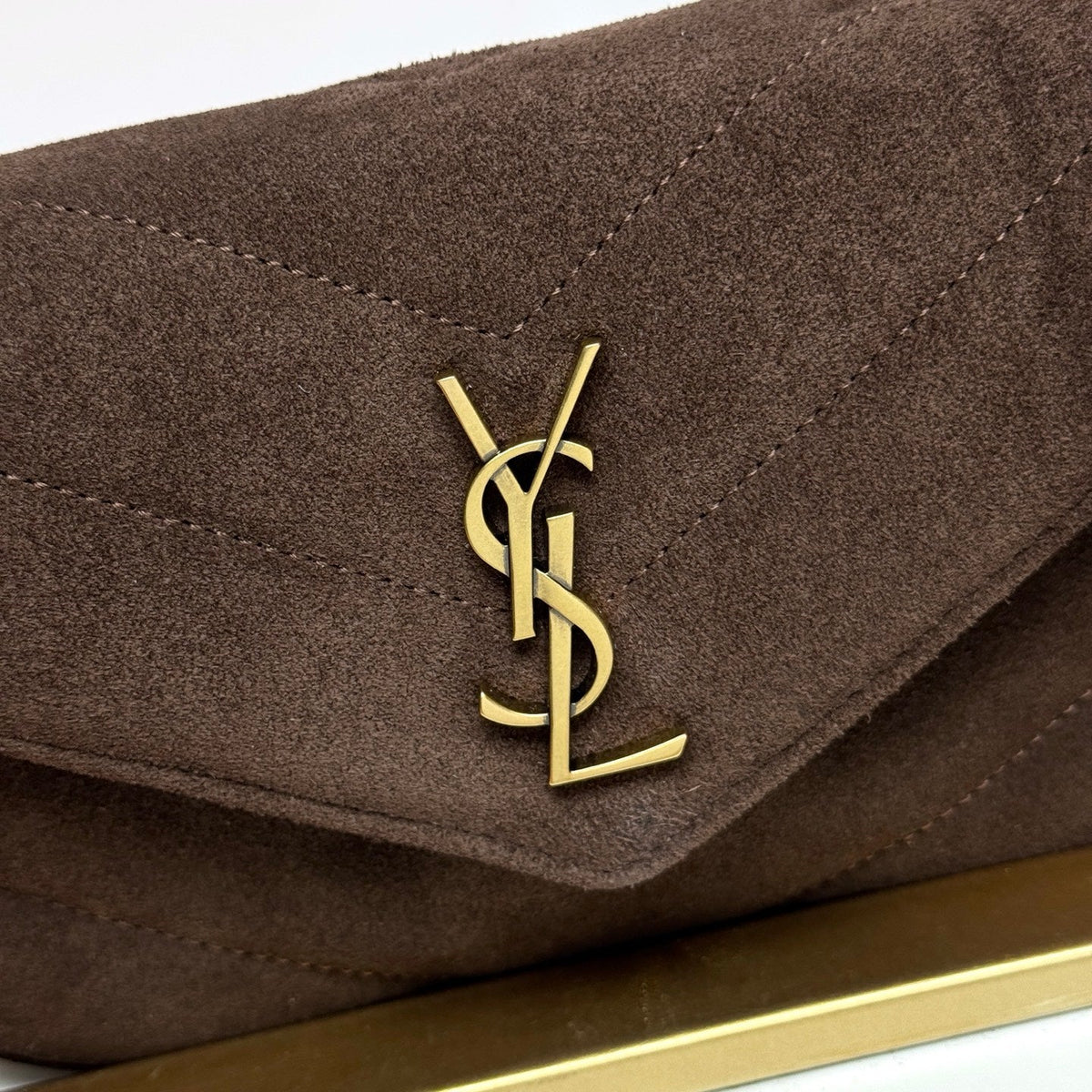 YSL Loulou Mini Bag 20cm Coffee Suede 285677
