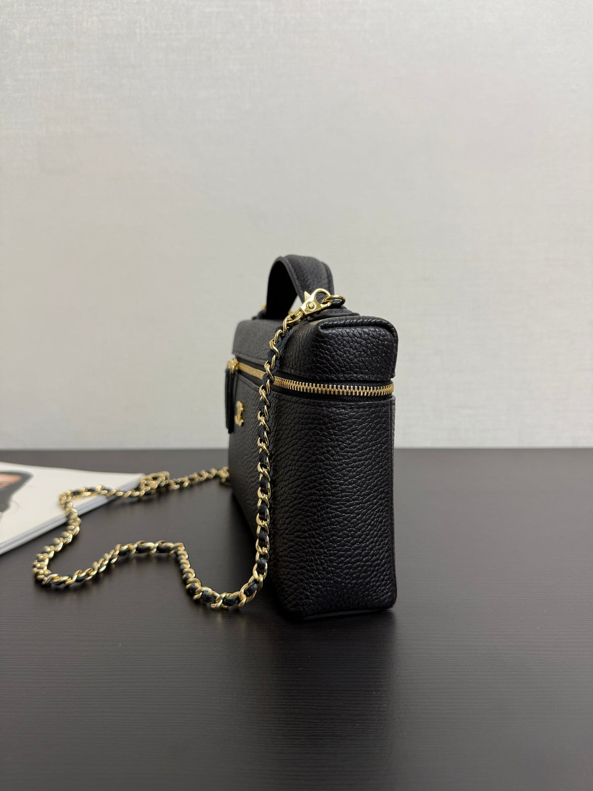 Chanel 2026 Vanity Bag Black Grained Calfskin