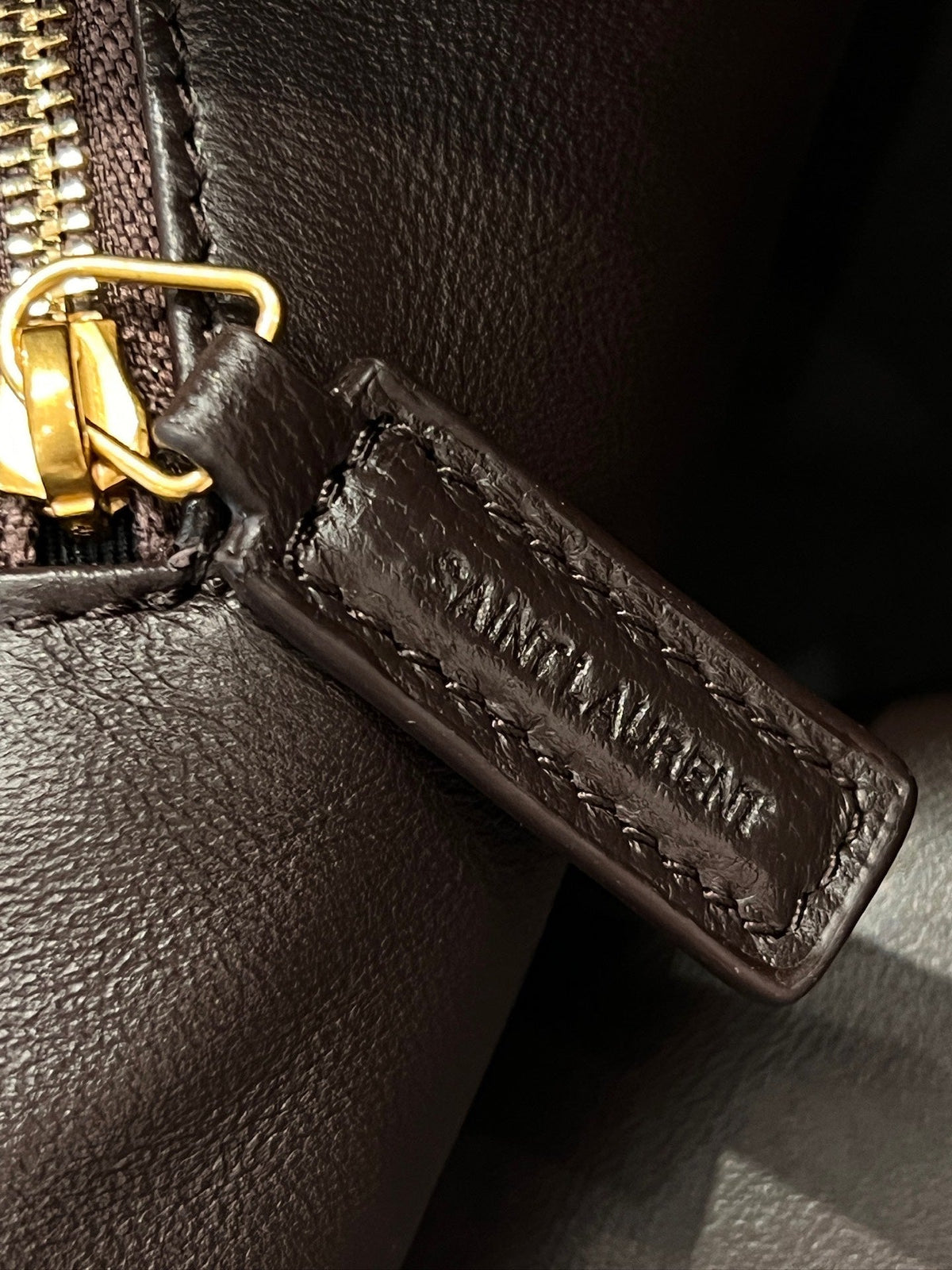 YSL 26s Tote Bag Brown Yellow Leopard Print Horsehair Leather