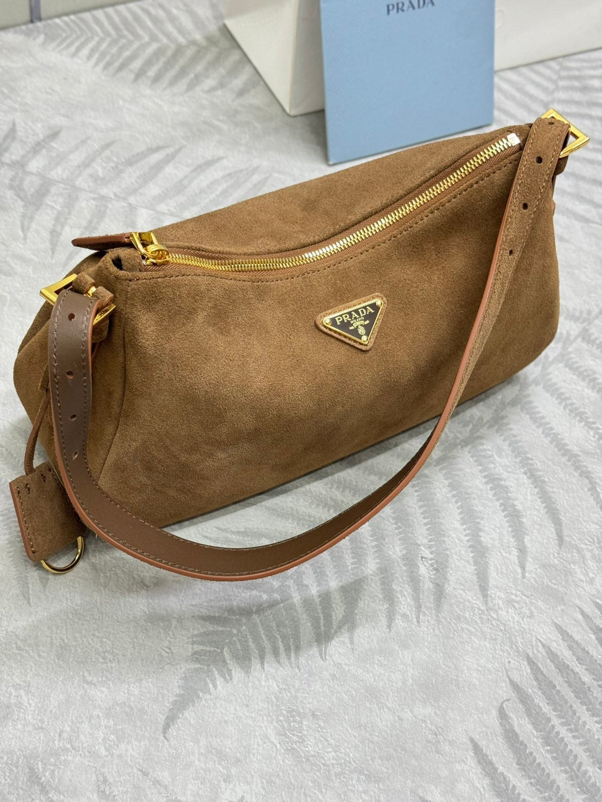 Pra Aimée Crossbodybag Brown Nubuck Leather