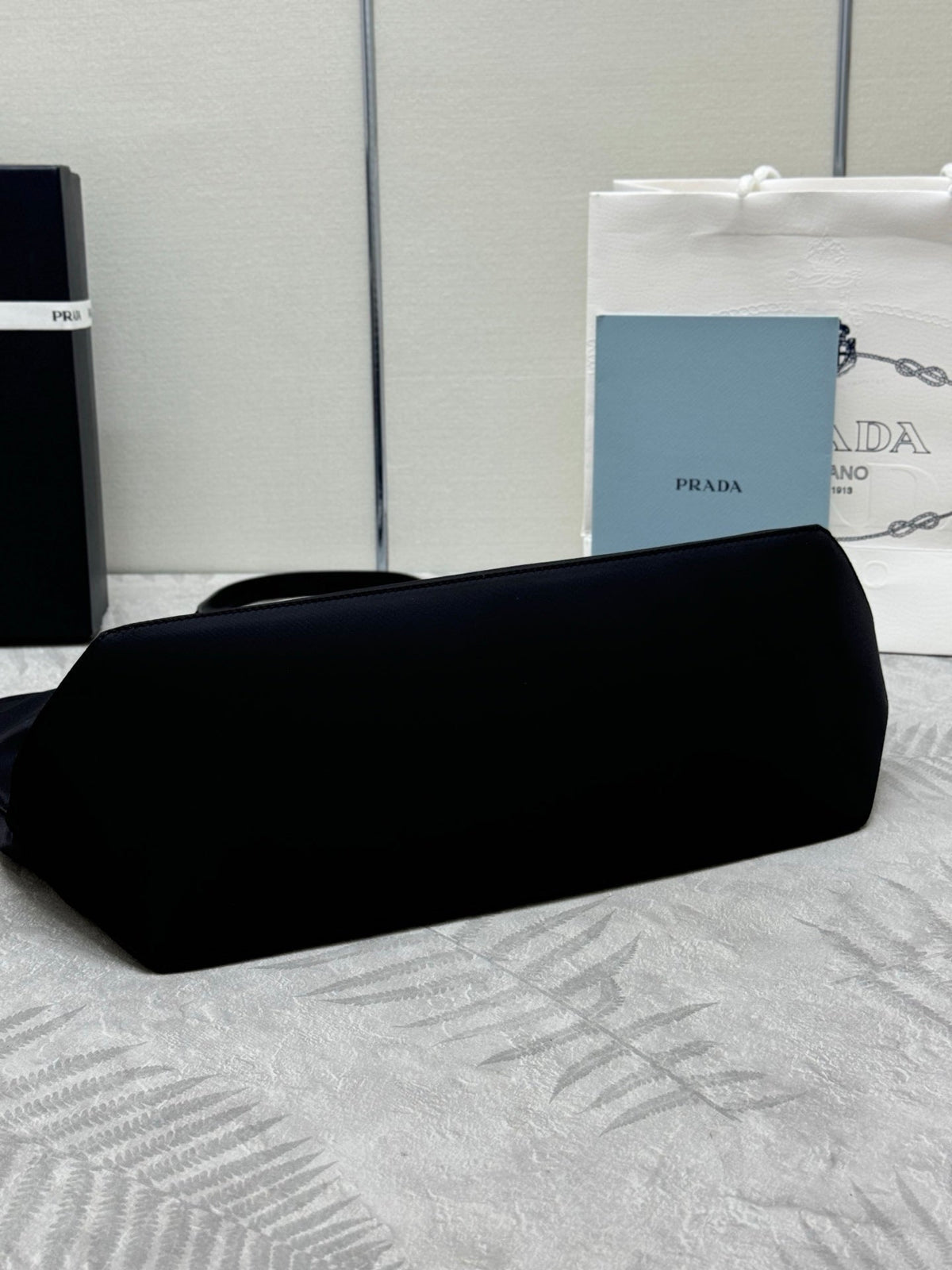 Prada Re-Edition 1978 Tote Bag 35cm Black Re-Nylon& Saffiano Leather