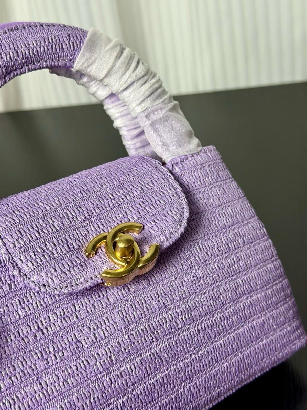 Chanel Kelly 2026 Bag 19cm Purple Woven Leather