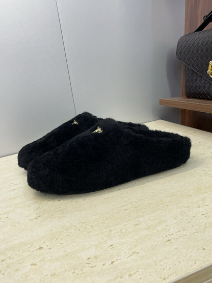 Prada 25s Slide Black Shearing 551884